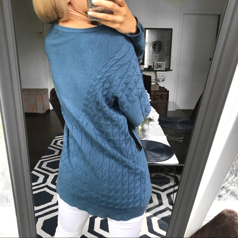 🆕 CYRUS MONACCO NIGHT BRAIDED LONG KNIT SWEATER! - Picture 4 of 15